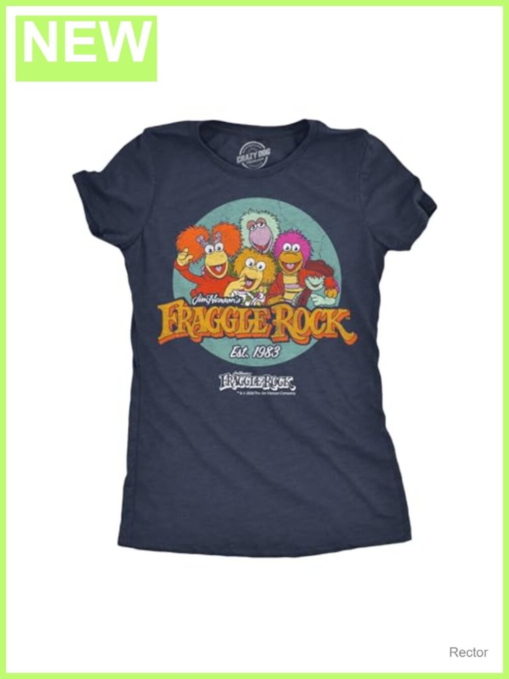 Womens Fraggle Rock Graphic T-Shirt 80s Retro TV Slim Fit Tee